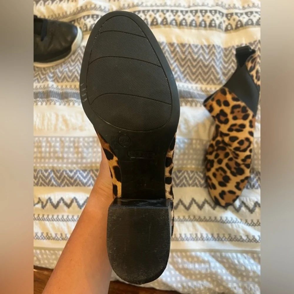 Worn Once Nine West Leopard Booties‎ Size 8 1/2